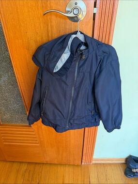 GAP Boys Navy Hooded Rain Jacket